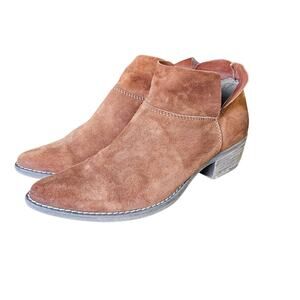 Steve Madden Rusty Brown Suede Short Boho Hippie Pointed Boots  Booties 8.5 GUC
